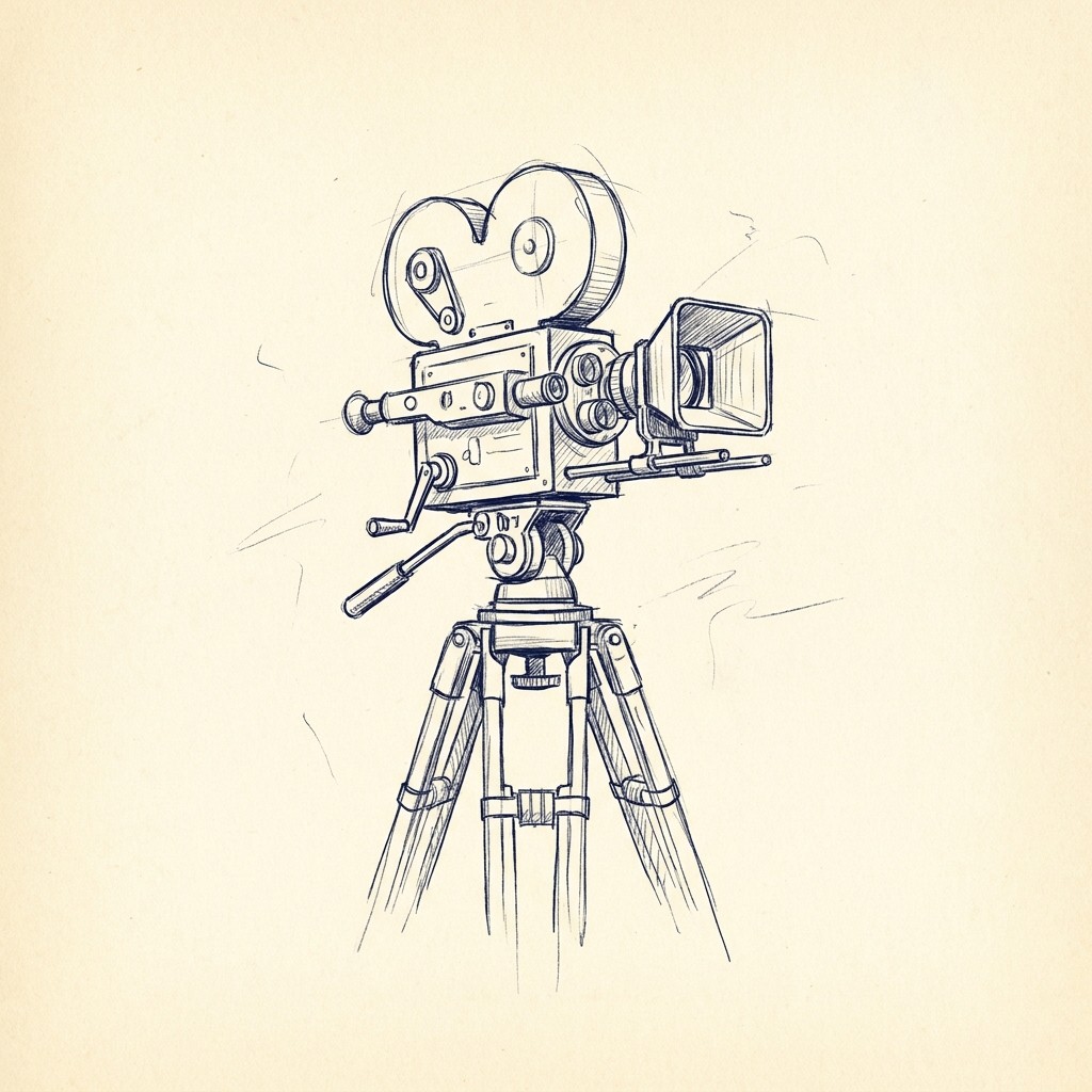 Hand-drawn film camera